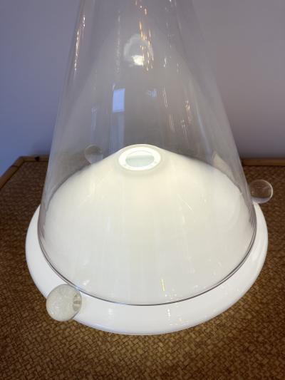  Leucos Pair of Lamps Murano Glass by Leucos Italy 1980s