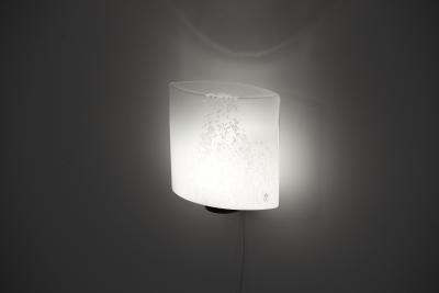  Leucos Pair of Murano Wall Lamps for Leucos Italy 1970s