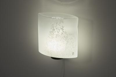  Leucos Pair of Murano Wall Lamps for Leucos Italy 1970s