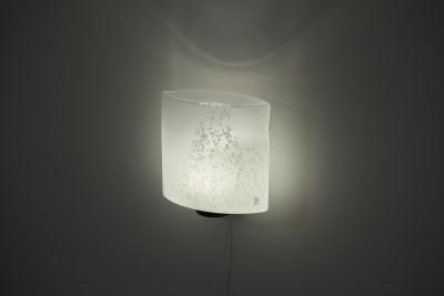  Leucos Pair of Murano Wall Lamps for Leucos Italy 1970s