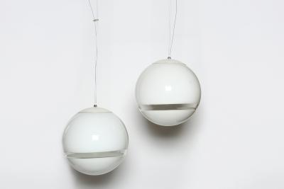  Leucos Pair of ceiling pendants by Leucos