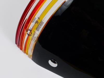  Leucos Roberto Pamio Febo Wall Lamp Sconce Black Murano Glass Leucos Italy 1980s