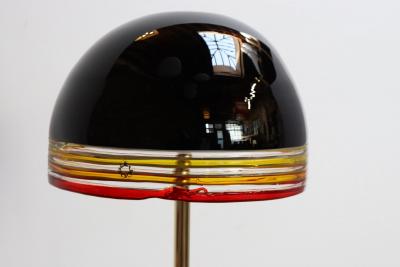  Leucos Set of Two Febo Floor Lamps in Glass and Marble by Roberto Pamio for Leucos