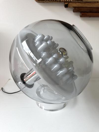  Leucos Space Age Murano Glass and Lucite Lamp by Leucos Italy 1970s