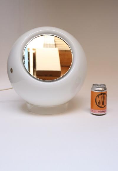  Leucos Vintage Italian Modern Elios Lighted Mirror Table Lamp by Giusto Toso for Leucos