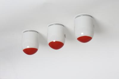  Leucos Wall or ceiling lights by Leucos a set of 3 Italy 1970s