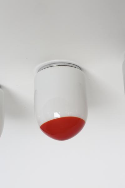  Leucos Wall or ceiling lights by Leucos a set of 3 Italy 1970s