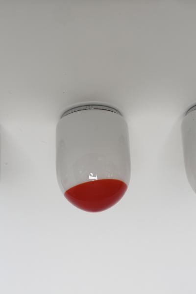  Leucos Wall or ceiling lights by Leucos a set of 3 Italy 1970s