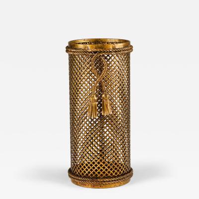  Li Puma Firenze Mid century rope and tassel umbrella stand by Li Puma Florence Italy 1950s