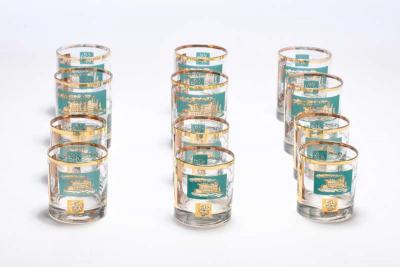  Libbey Glass Company Southern Comfort 22 Karat Gold Commemorative Glassware 1968