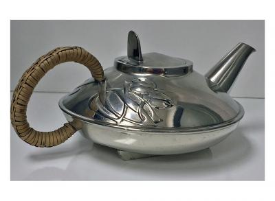 Liberty Co Archibald Knox Liberty Tudric Pewter Tea set and Tray C 1905