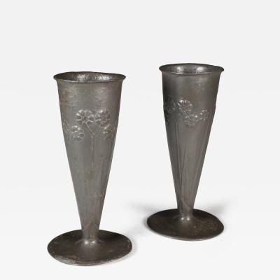  Liberty Co Liberty Co A Pair of Tudric Pewter Vases