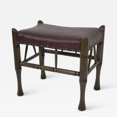 Liberty Co Liberty Co A Stained Beech Leather Thebes Stool