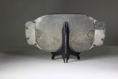  Liberty Co Liberty Co Tudric 042 a Large Arts Crafts Pewter Tray with Heart Handles