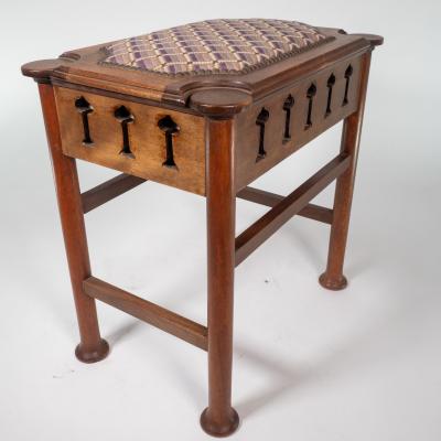  Liberty Co Liberty Co attri Glasgow School walnut piano stool w storage under the seat