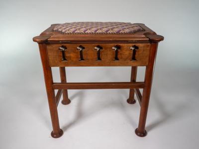  Liberty Co Liberty Co attri Glasgow School walnut piano stool w storage under the seat