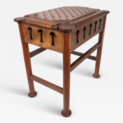  Liberty Co Liberty Co attri Glasgow School walnut piano stool w storage under the seat