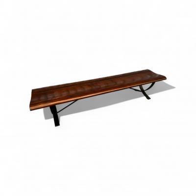  Liceu de Artes e Of cios Brazilian Modern Bench in Rosewood Iron Liceu De Artes e Oficios 1960s