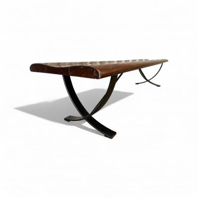  Liceu de Artes e Of cios Brazilian Modern Bench in Rosewood Iron Liceu De Artes e Oficios 1960s
