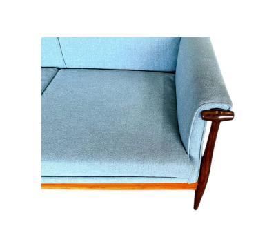  Liceu de Artes e Of cios Brazilian Modern Canoa Sofa in Rosewood and Upholstery Liceu de Artes 1960s