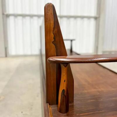  Liceu de Artes e Of cios Brazilian Modern Sofa in Hardwood Fabric by Liceu de Artes c 1960s