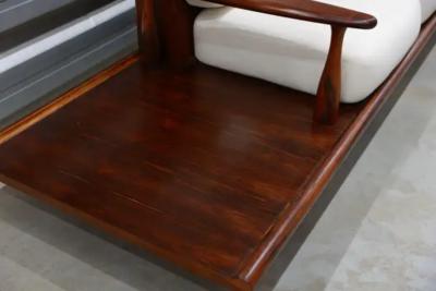  Liceu de Artes e Of cios Brazilian Modern Sofa in Hardwood Fabric by Liceu de Artes c 1960s