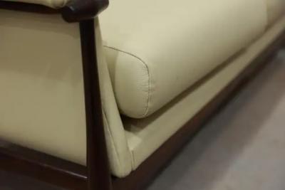  Liceu de Artes e Of cios Brazilian Modern Sofa in Hardwood Leather Liceu de Artes e Oficios 1960s