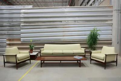  Liceu de Artes e Of cios Brazilian Modern Sofa in Hardwood Leather Liceu de Artes e Oficios 1960s