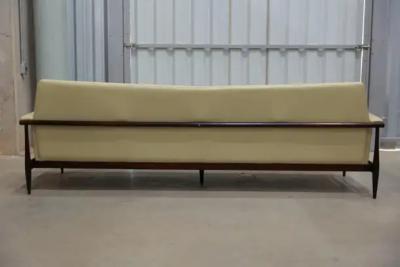  Liceu de Artes e Of cios Brazilian Modern Sofa in Hardwood Leather Liceu de Artes e Oficios 1960s