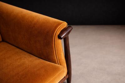  Liceu de Artes e Of cios Canoa Sofa in Brazilian Rosewood Mohair Liceu de Artes e Of cios Brazil
