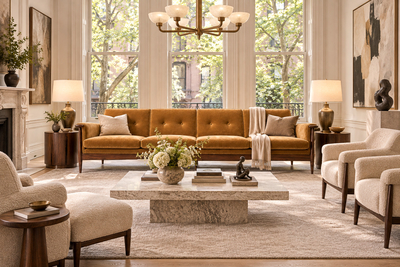  Liceu de Artes e Of cios Canoa Sofa in Rosewood and Camel Velvet Liceu de Artes e Of cios Lot 856C