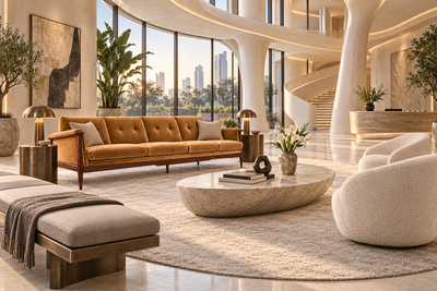  Liceu de Artes e Of cios Canoa Sofa in Rosewood and Camel Velvet Liceu de Artes e Of cios Lot 856C