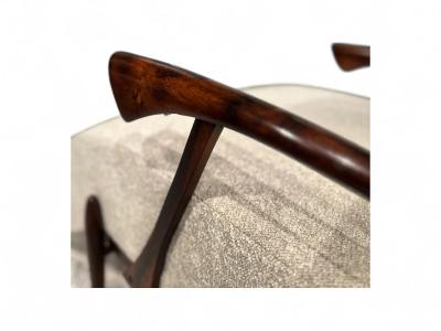  Liceu de Artes e Of cios Chaise Lounge in Beige Boucle Rosewood Att Liceu de Artes 1960s Lot 203A