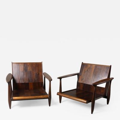  Liceu de Artes e Of cios Mid Century Modern Pair of Armchairs by Liceu de Artes e Of cios Brazil 1960s