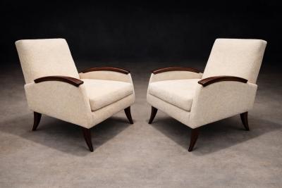  Liceu de Artes e Of cios Pair of Brazilian Rosewood Lounge Armchairs by Liceu de Artes e Of cios