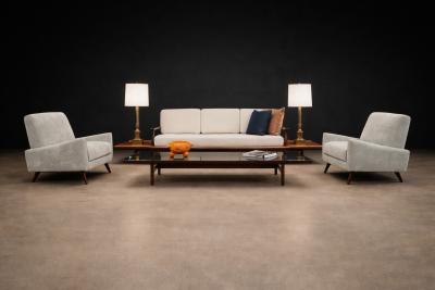  Liceu de Artes e Of cios Sofa in Rosewood Boucl by Liceu de Artes e Of cios Brazilian Modern 1960s