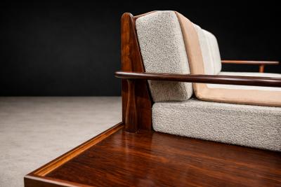 Liceu de Artes e Of cios Sofa in Rosewood Boucl by Liceu de Artes e Of cios Brazilian Modern 1960s