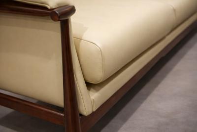  Liceu de Artes e Of cios Sofa in Rosewood Leather Liceu de Artes e Oficios 1960s