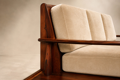  Liceu de Artes e Of cios Sofa in Rosewood Mohair by Liceu de Artes e Of cios Brazil 1960s