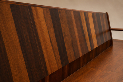  Liceu de Artes e Of cios Sofa in Rosewood Mohair by Liceu de Artes e Of cios Brazil 1960s