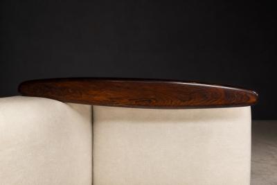  Liceu de Artes e Of cios Sofa in Rosewood Warm Ivory Mohair by Liceu de Artes e Of cios Brazil