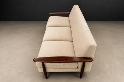  Liceu de Artes e Of cios Sofa in Rosewood Warm Ivory Mohair by Liceu de Artes e Of cios Brazil