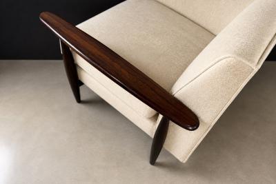  Liceu de Artes e Of cios Sofa in Rosewood Warm Ivory Mohair by Liceu de Artes e Of cios Brazil