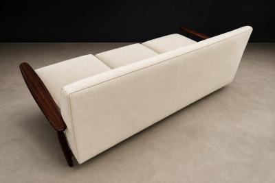  Liceu de Artes e Of cios Sofa in Rosewood Warm Ivory Mohair by Liceu de Artes e Of cios Brazil