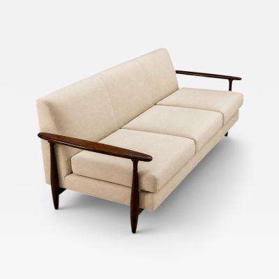  Liceu de Artes e Of cios Sofa in Rosewood Warm Ivory Mohair by Liceu de Artes e Of cios Brazil