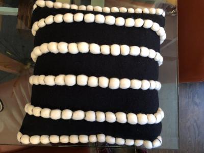  Lido Black Wool Pillow