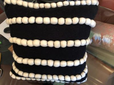  Lido Black Wool Pillow