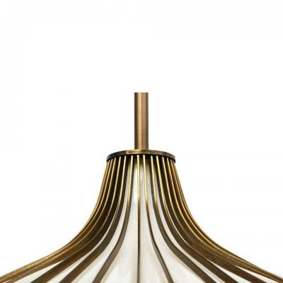  Lightcraft Onion Pendant Lamp Brass Glass Lightcraft of California