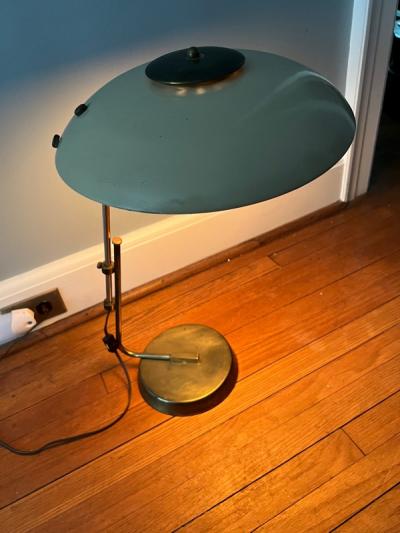  Lightolier EXCEPTIONAL MID CENTURY ADJUSTABLE DESK LAMP BY GERALD THURSTON FOR LIGHTOLIER