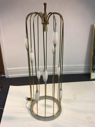  Lightolier Great Mid Century Cage Form Design Floor Lamp by Lightolier